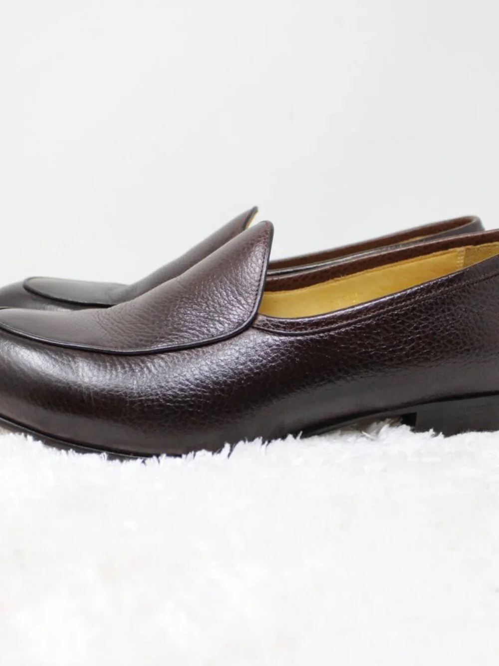 Beckett Simonon Shoes Mens 9 1/2 Brown Pebbled Leather Belgian Loafer Slip-On